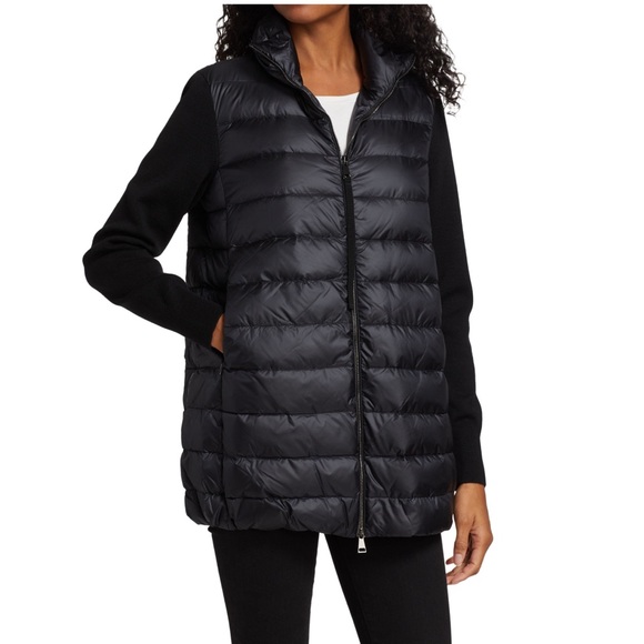 Moncler Long Down Knit Combo Jacket - Picture 3 of 16